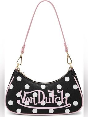 Von Dutch Polka Dot Shoulder Bag NWT